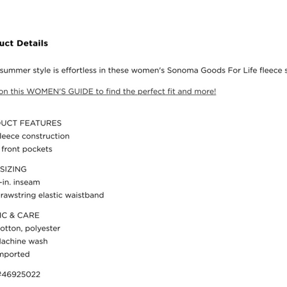 SONOMA fleece shorts woman’s size OX color called green blue cloud NWT p… - Picture 15 of 16